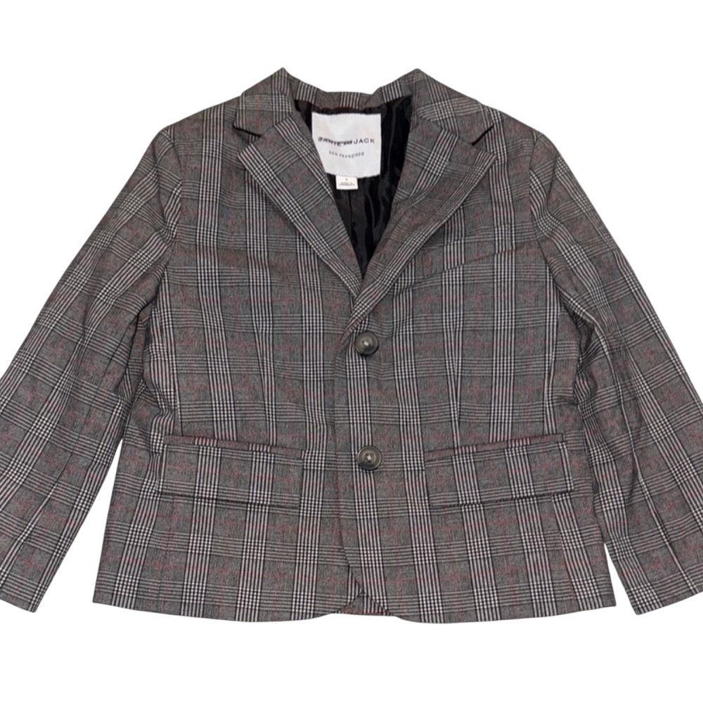 NWOT Janie and Jack Toddler Boy Plaid Blazer Size 3